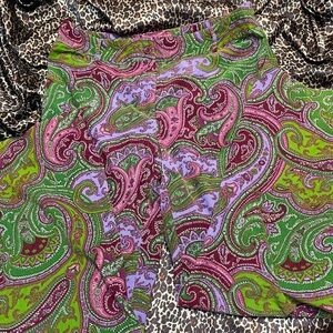 Retro Flare Russel Kemp Corduroy Paisley Pants